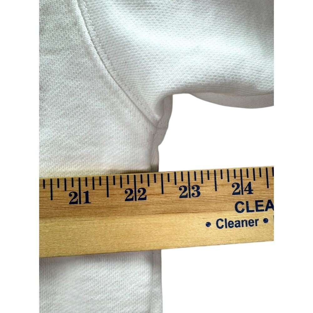 The Mayfair Group Be Nice Sweatshirt Size XS White Pullover Cat Graphic Cotton - Picture 5 of 8